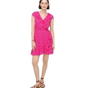 J. Crew - V-Neck Ruffle Dress In Floral Print Sundress Spring Knee Length Sz 4